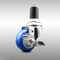 Service Caster 3 Inch 316SS Blue Polyurethane Swivel 1-5/8 Inch Expanding Stem Caster Brake SCC-SS316EX20S314-PPUB-BLUE-TLB-158 - alternate 1